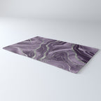 Lavender Agate Silver Glitter Glam #1 (Faux Glitter) #marble #decor #art #society6 Rug Gallery Image 3