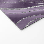 Lavender Agate Silver Glitter Glam #1 (Faux Glitter) #marble #decor #art #society6 Welcome Mat Gallery Image 2