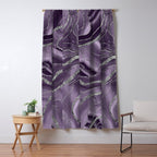 Lavender Agate Silver Glitter Glam #1 (Faux Glitter) #marble #decor #art #society6 Window Curtain Gallery Image 5