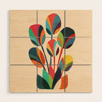 Ikebana - Geometric flower Wood Wall Art Gallery Image 1