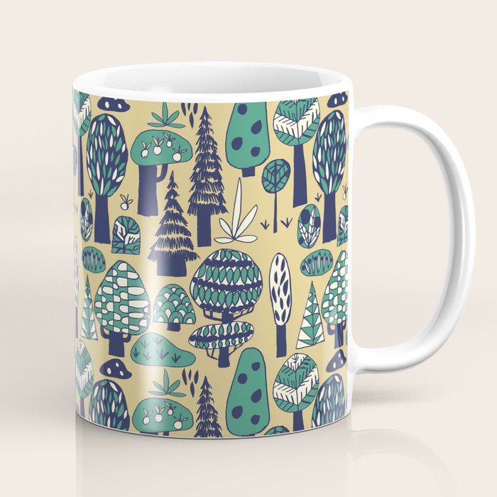 Whimsical tropical jungle pattern Coffee Mug Gallery Image 1