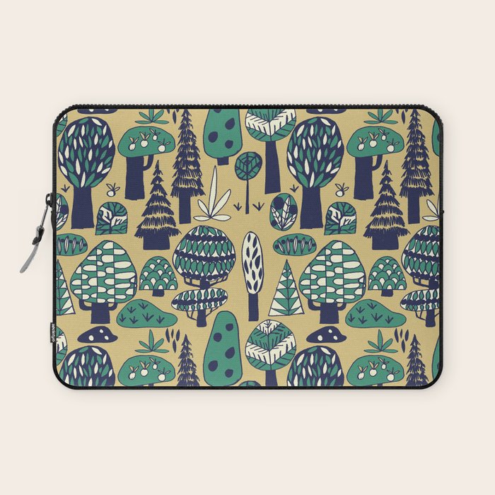 Whimsical tropical jungle pattern Laptop Sleeve Gallery Image 1