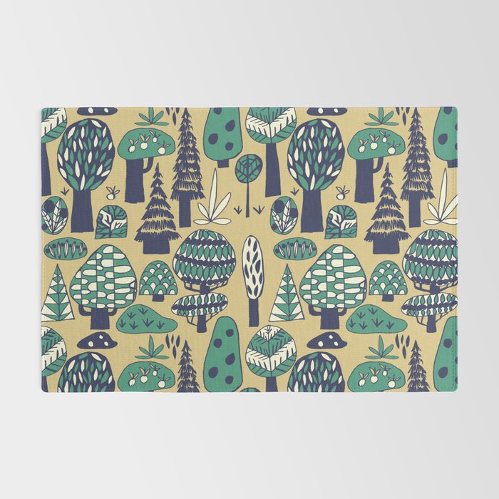 Whimsical tropical jungle pattern Rug Gallery Image 2