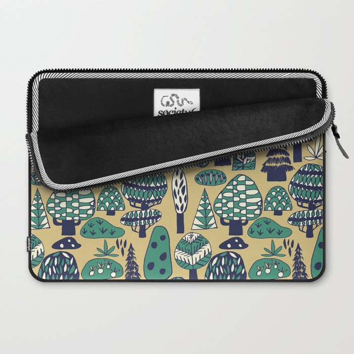 Whimsical tropical jungle pattern Laptop Sleeve Gallery Image 2