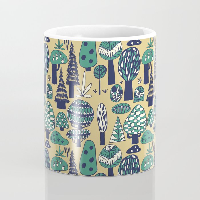 Whimsical tropical jungle pattern Coffee Mug Gallery Image 4
