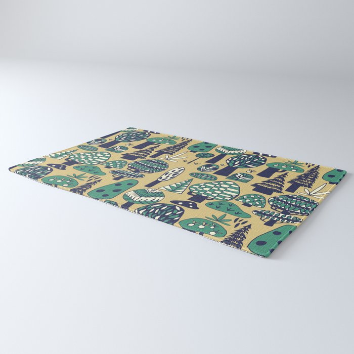 Whimsical tropical jungle pattern Rug Gallery Image 3