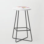 AMAZING THINGS HAPPEN WHEN YOU TRY rainbow watercolor Stool Gallery Image 1