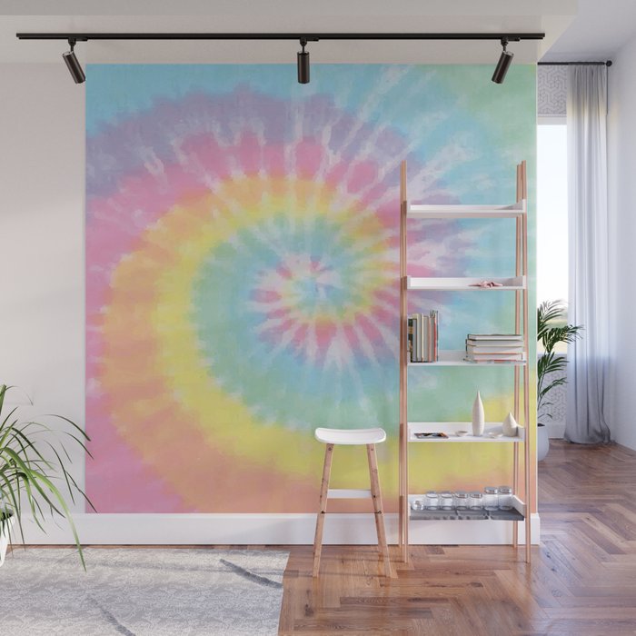 Pastel Tie Dye Wall Mural Gallery Image 1