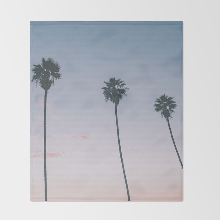 palm trees sunset iv Throw Blanket Gallery Image 2