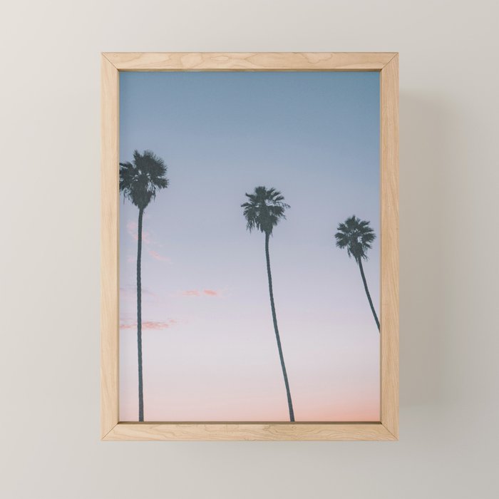 palm trees sunset iv Mini Art Print Gallery Image 1