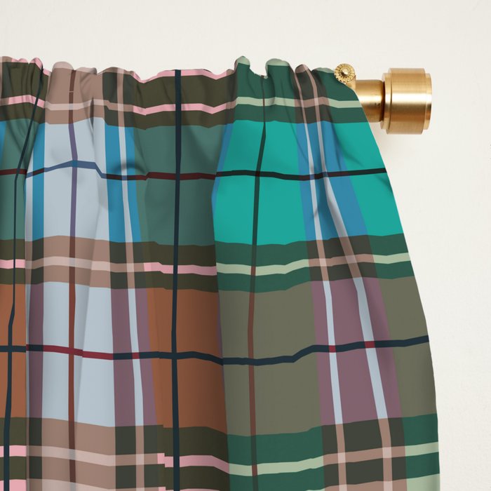 Earthy Tartan Elegance Window Curtain Gallery Image 2
