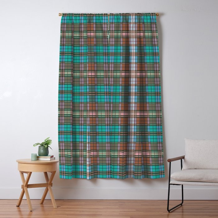 Earthy Tartan Elegance Window Curtain Gallery Image 5