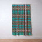 Earthy Tartan Elegance Window Curtain Gallery Image 3