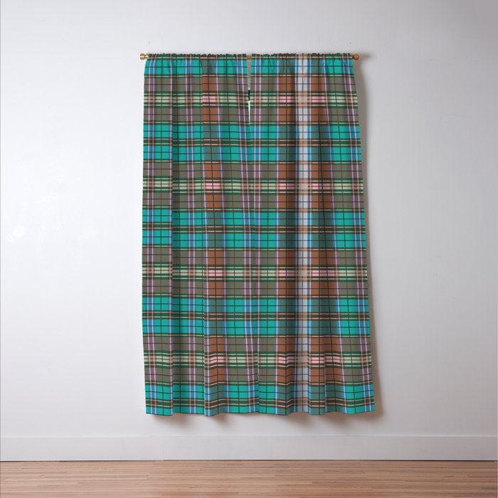 Earthy Tartan Elegance Window Curtain Gallery Image 3