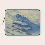 The Jungfrau Vintage Beautiful Japanese Woodblock Print Hiroshi Yoshida Laptop Sleeve Gallery Image 1