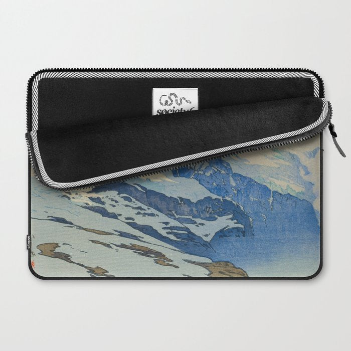 The Jungfrau Vintage Beautiful Japanese Woodblock Print Hiroshi Yoshida Laptop Sleeve Gallery Image 2