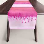 Modern abstract blush pink watercolor paint pattern Table Runner Gallery Image 1
