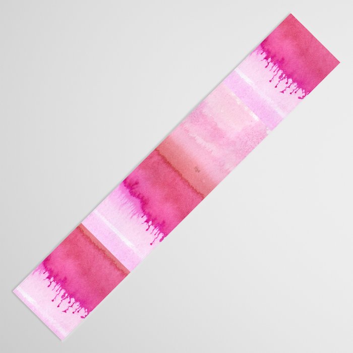 Modern abstract blush pink watercolor paint pattern Table Runner Gallery Image 3