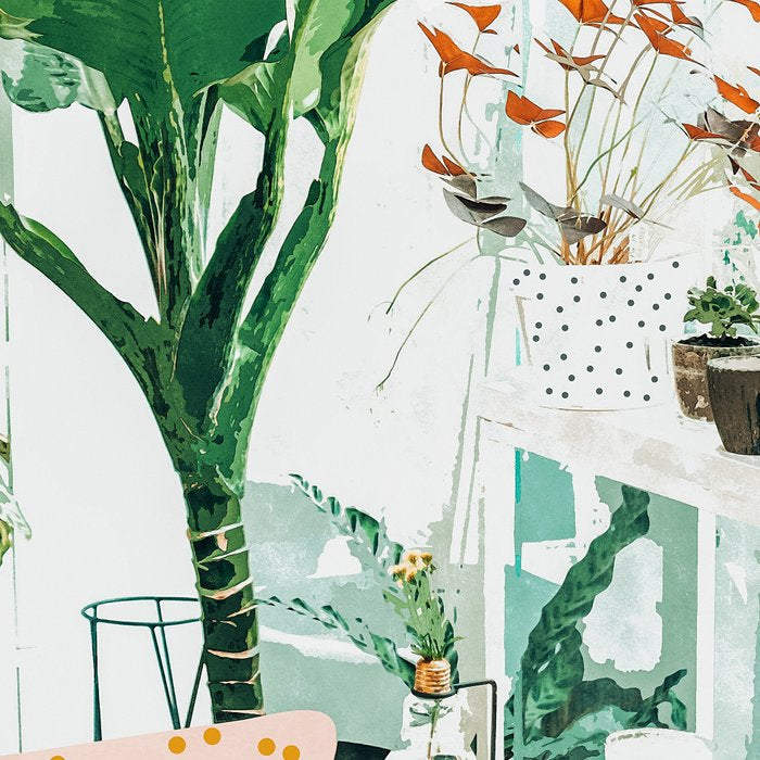 Junglow, Urban Jungle Botanical Home decor, Tropical Plants Interior Design Plant Lady Painting Coffee Mug Gallery Image 2