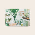 Junglow, Urban Jungle Botanical Home decor, Tropical Plants Interior Design Plant Lady Painting Bath Mat Gallery Image 1
