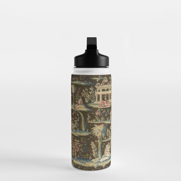 Antique 18th Century Chinoiserie Landscape Tapestry Water Bottle Gallery Image 3