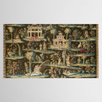 Antique 18th Century Chinoiserie Landscape Tapestry Tablecloth Gallery Image 2