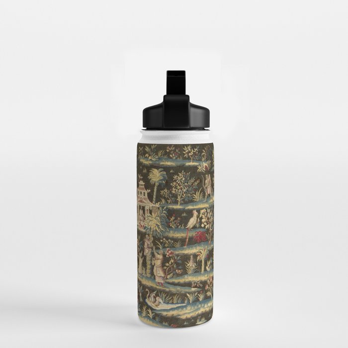 Antique 18th Century Chinoiserie Landscape Tapestry Water Bottle Gallery Image 2