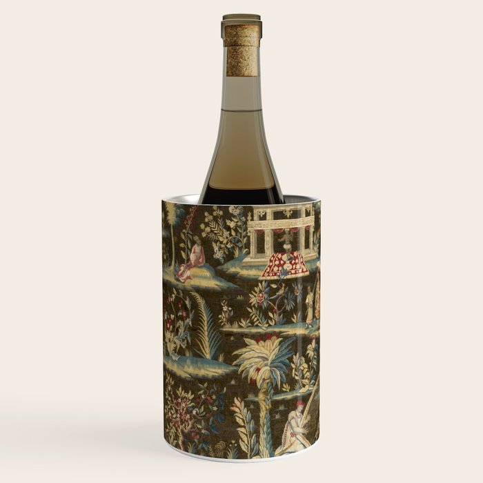 Antique 18th Century Chinoiserie Landscape Tapestry Wine Chiller Gallery Image 2