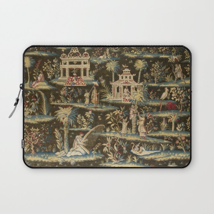 Antique 18th Century Chinoiserie Landscape Tapestry Laptop Sleeve Gallery Image 1