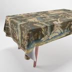 Antique 18th Century Chinoiserie Landscape Tapestry Tablecloth Gallery Image 1