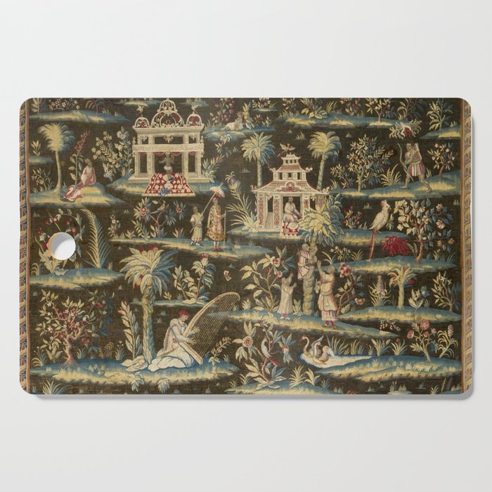 Antique 18th Century Chinoiserie Landscape Tapestry Cutting Board Gallery Image 1