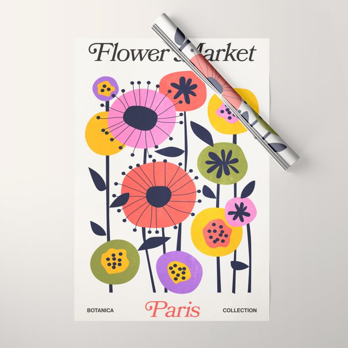Paris: Botanica Edition | Flower Market Wrapping Paper Gallery Image 1
