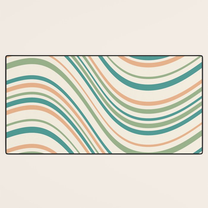 Wavy Stripes XXVI - Natural Boho Desk Mat Gallery Image 3