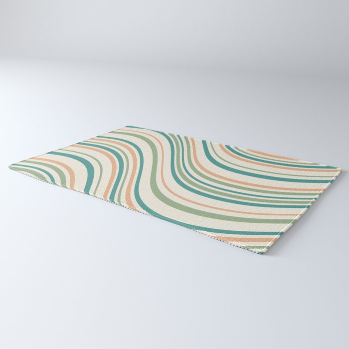 Wavy Stripes XXVI - Natural Boho Rug Gallery Image 3