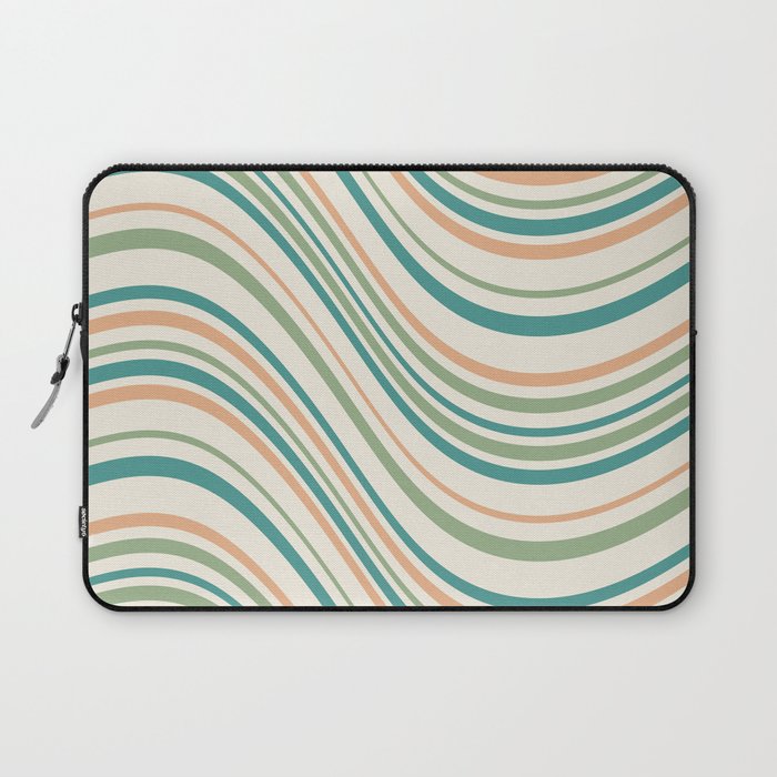 Wavy Stripes XXVI - Natural Boho Laptop Sleeve Gallery Image 1