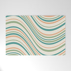 Wavy Stripes XXVI - Natural Boho Welcome Mat Gallery Image 1