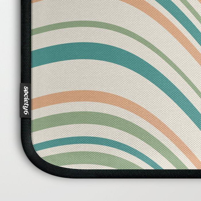 Wavy Stripes XXVI - Natural Boho Laptop Sleeve Gallery Image 3