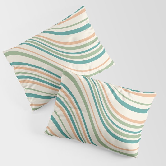Wavy Stripes XXVI - Natural Boho Pillow Sham Gallery Image 1
