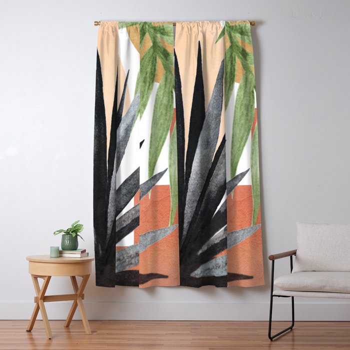 Abstract Tropical Art VII Window Curtain Gallery Image 5