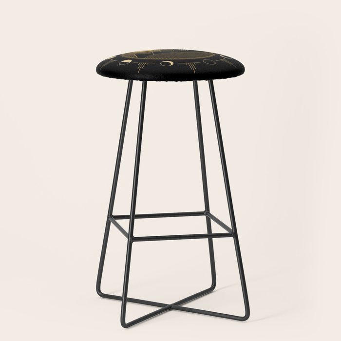 Lunar Phases With Mountains Stool Gallery Image 1