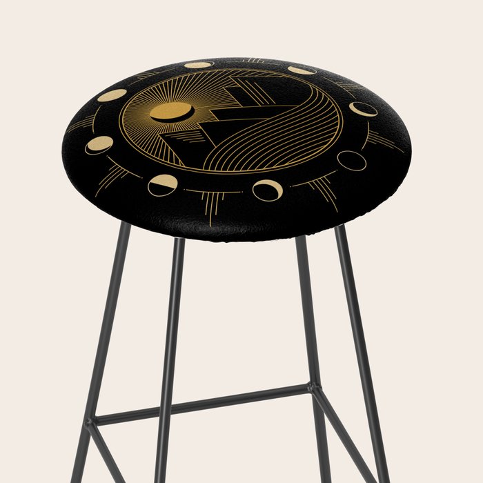Lunar Phases With Mountains Stool Gallery Image 2