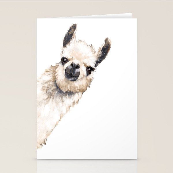 Sneaky Llama White Stationery Card Gallery Image 2