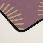 Boho Summer Sun Pattern XI Mauve and Neutral Yellow Desk Mat Gallery Image 4