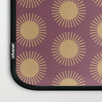 Boho Summer Sun Pattern XI Mauve and Neutral Yellow Laptop Sleeve Gallery Image 3