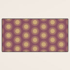 Boho Summer Sun Pattern XI Mauve and Neutral Yellow Desk Mat Gallery Image 3