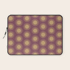 Boho Summer Sun Pattern XI Mauve and Neutral Yellow Laptop Sleeve Gallery Image 1
