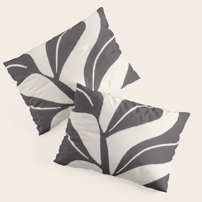 Linocut Houseplant #4 Pillow Sham Gallery Image 1