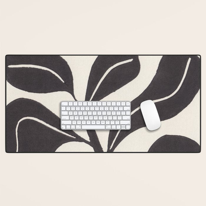 Linocut Houseplant #4 Desk Mat Gallery Image 1