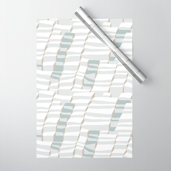 City life always up soft grey Wrapping Paper Gallery Image 1