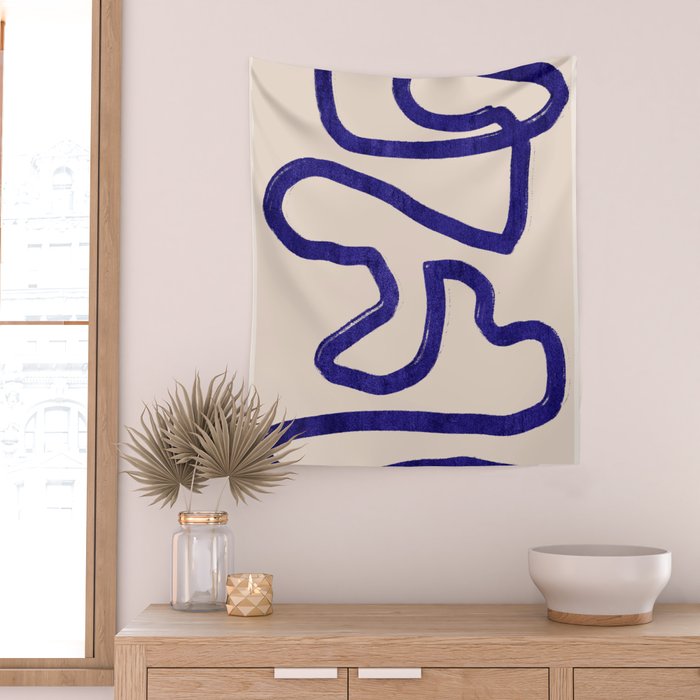 Abstract line art 104 Wall Tapestry Gallery Image 2